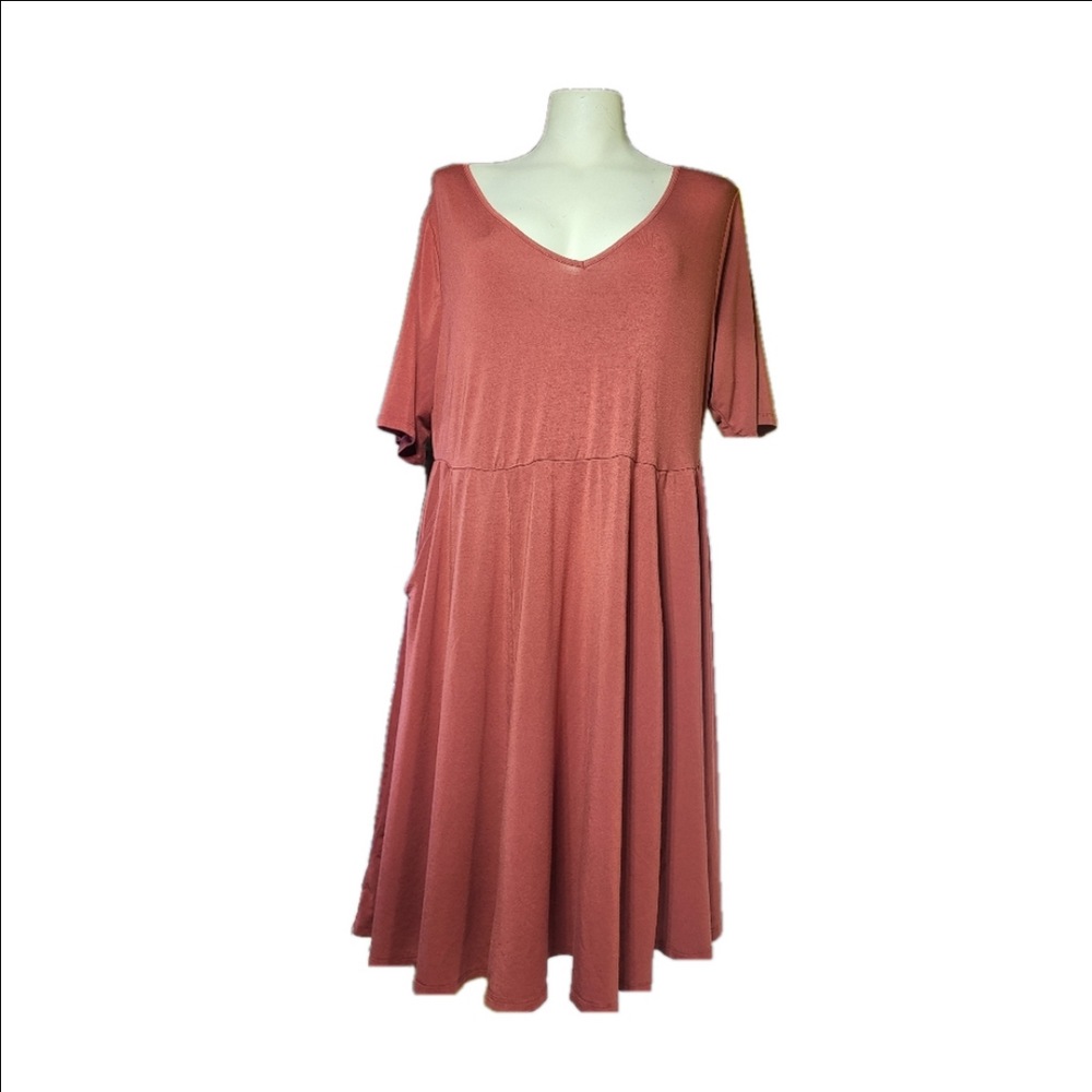Torrid Rust Orange V-Neck Dress